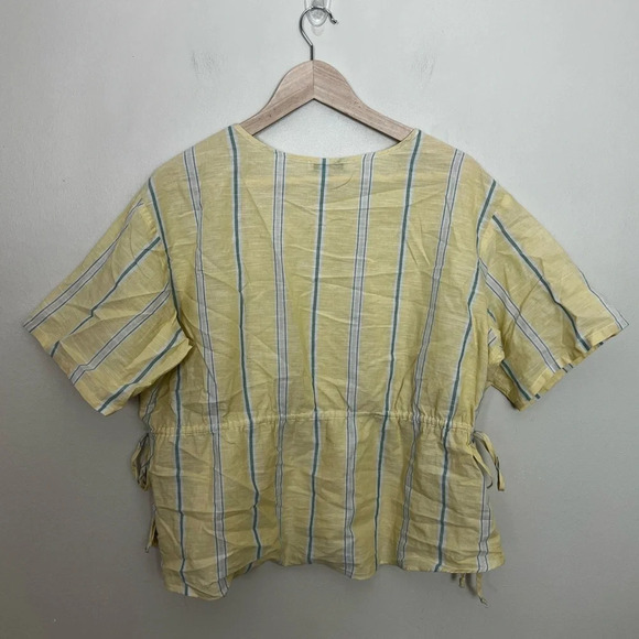 Madewell • Drawstring-Waist Shirt in Atlantic Stripe - Picture 5 of 10
